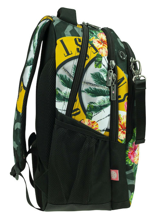 Maui & Sons School Bag Backpack Elementary, Elementary Multicolour with Water Bottle Holder 30Liters