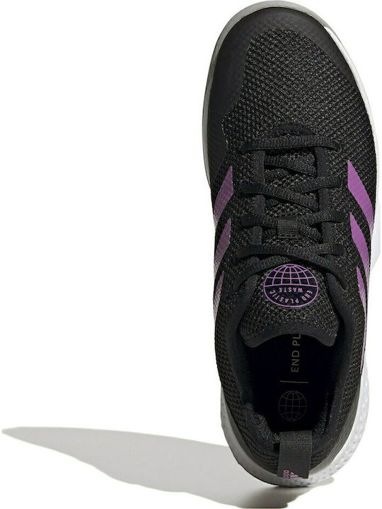 adidas CourtFlash Women's Tennis Shoes for All Courts Black / Semi Pulse Lilac / Grey Two