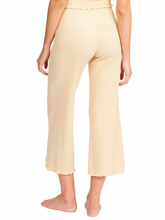 Billabong Women's Fabric Capri Trousers Beige