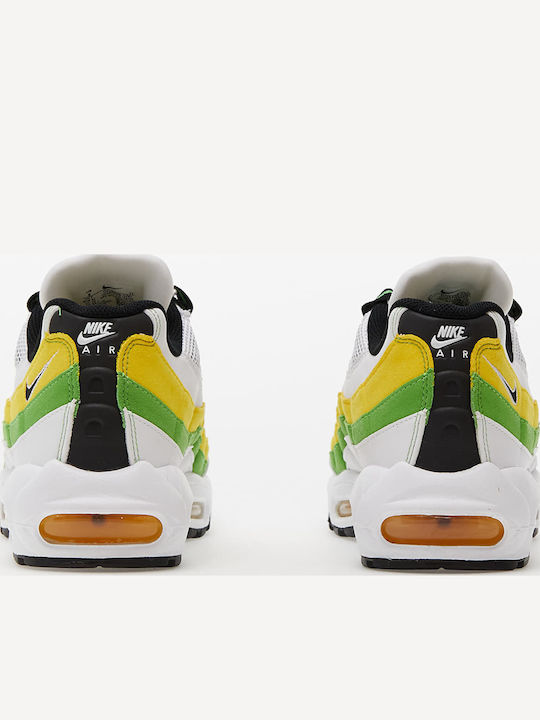 Air Max 95 Men's Sneakers White Black Green Apple Tour Yellow