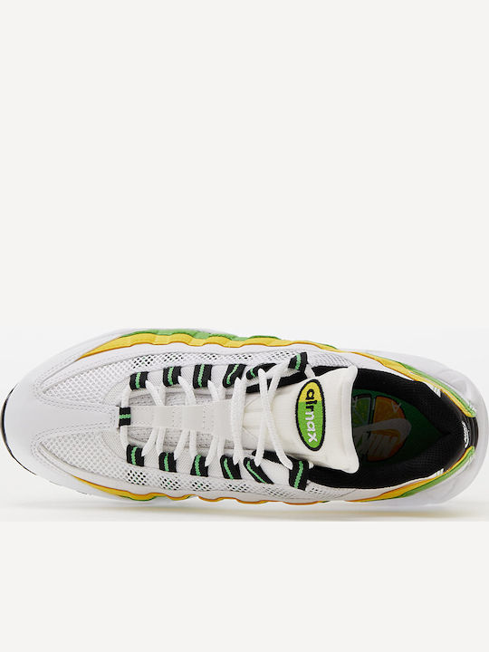 Air Max 95 Men's Sneakers White Black Green Apple Tour Yellow