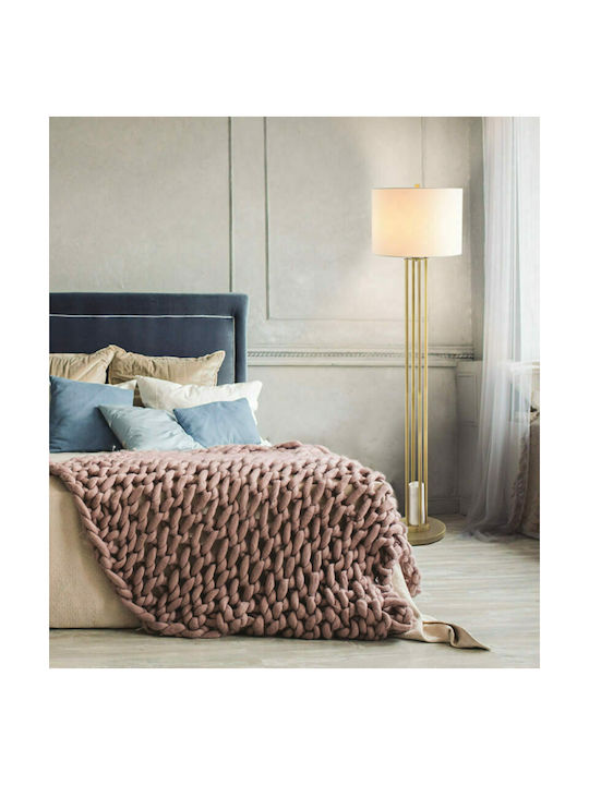 Aca Belize Floor Lamp H153xW40.6cm. with Socket for Bulb E27 Gold