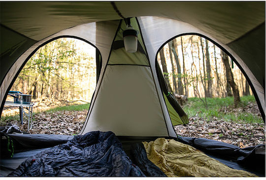 Peme Forest Winter Mountaineering Camping Tent Khaki with Double Cloth for 2 People Waterproof 4000mm 275x150x120cm