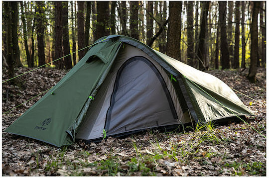 Peme Forest Winter Mountaineering Camping Tent Khaki with Double Cloth for 2 People Waterproof 4000mm 275x150x120cm