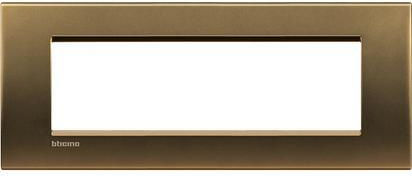 Legrand Bticino Living Light Switch Frame Horizontal Installation 7 Elements in Bronze Color LNA4807BZ