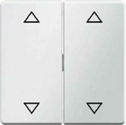 Hager Q.1 Shutter Switch Front Double Button Roller in White Color 16446089