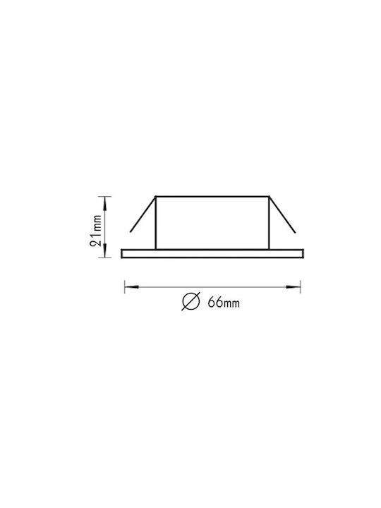 Aca Rund Metallisch Einbau Spot mit Fassung G4 XFP 12V 20W Weiß