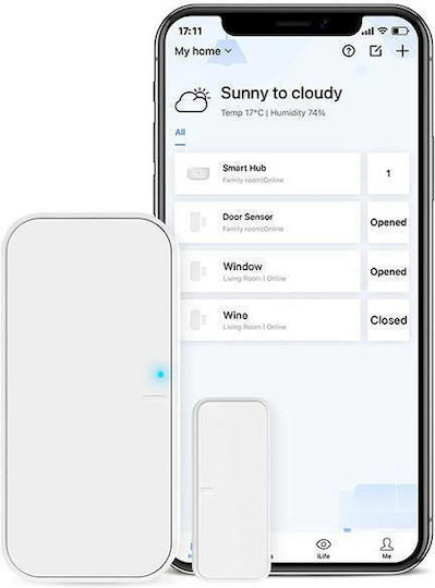 Broadlink Door Sensor Smart Kit Wi-Fi Συμβατό με Google Home, Alexa & IFTTT