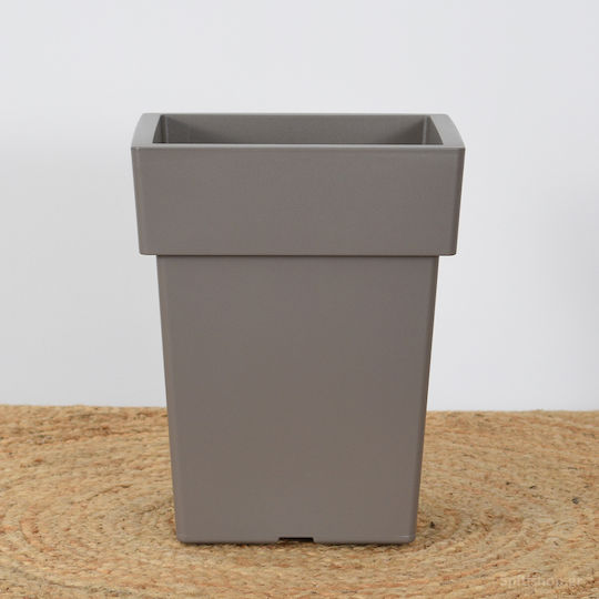Viomes Linea Ghiveci Plastic Taupe 21x21x26cm.
