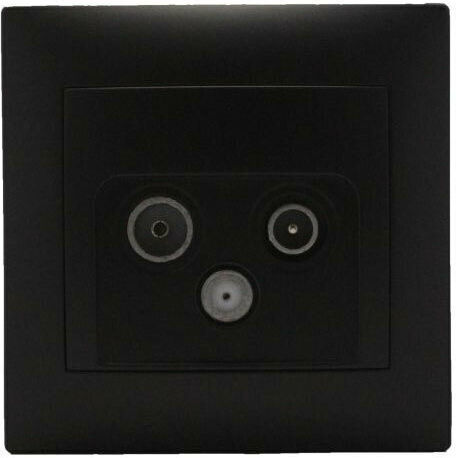 Redled TV, Satellite, and Radio Antenna Socket Terminal in Black color 27521