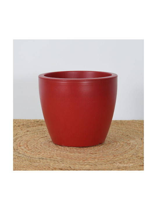 Viomes Linea 861 Ghiveci Plastic Burgundy cu suport 25x25x21εκ.