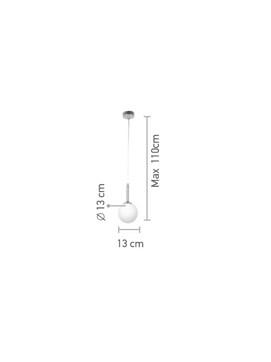 Inlight Adjustable Pendant Light Gold with Socket G9 23x13cm
