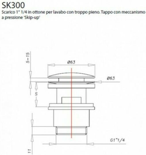 La Torre Ορειχάλκινη Βαλβίδα Νιπτήρα Μαύρη