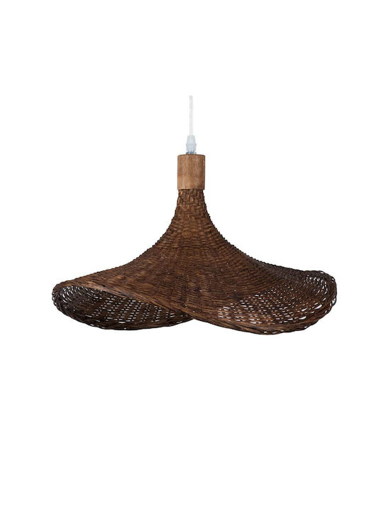 GloboStar Cuba Pendant Light Brown Grid with Socket E27 43x30cm