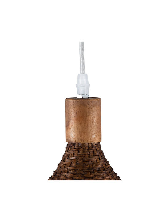 GloboStar Cuba Pendant Light Brown Grid with Socket E27 43x30cm