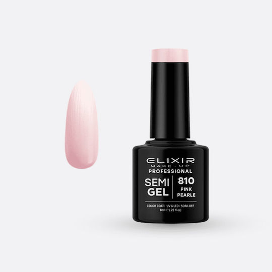 Elixir Semi Gel Semi-Permanent Nail Polish 810 Pink Pearle 8ml 842-810