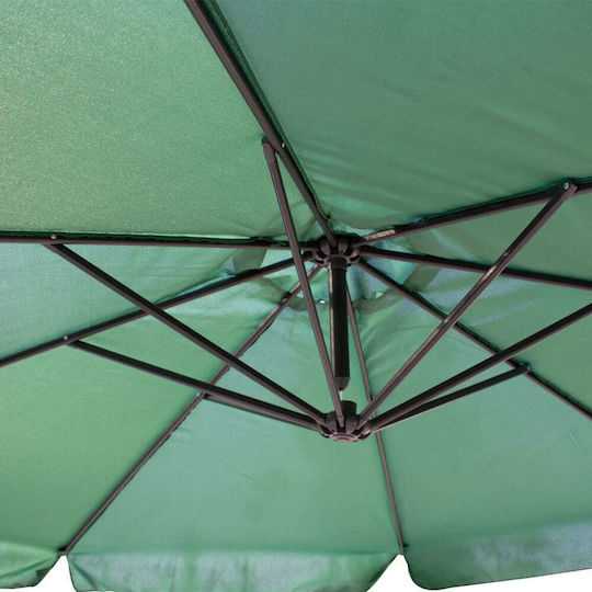 Hängender Metall-Garten- und Terrassen-Sonnenschirm in Khaki