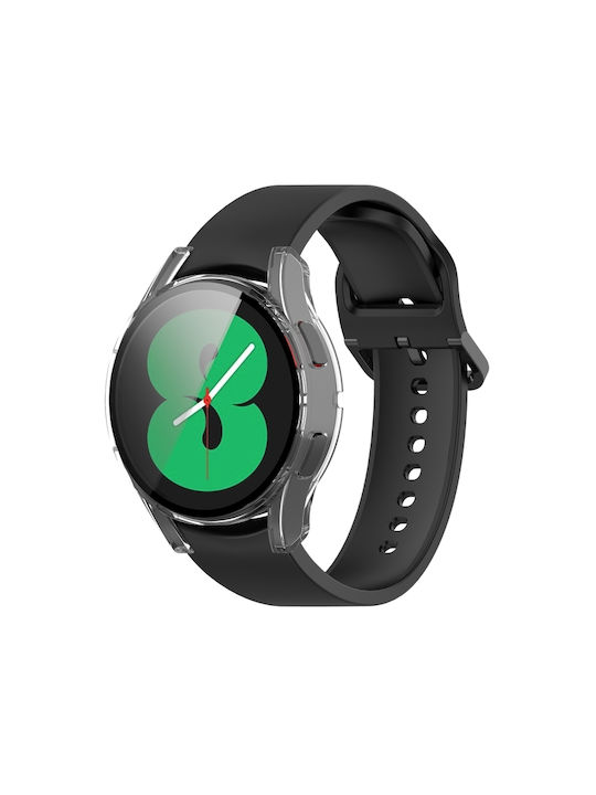 Samsung Plastic Case with Glass in Transparent color for Galaxy Watch 4 40mm