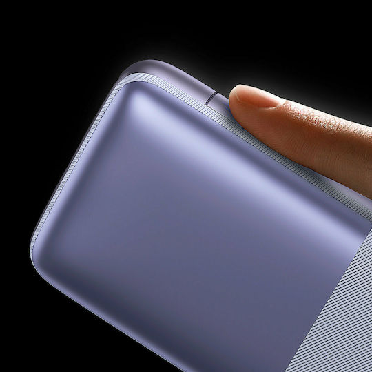 Baseus Bipow Pro Power Bank 10000mAh 22.5W с 2 USB-A порта и USB-C порт Лилав