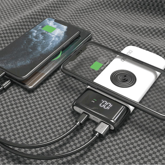 Dudao K13 Pro Power Bank 10000mAh 20W mit USB-A Ausgangsanschlüsse und USB-C Ausgangsanschlüsse Power Delivery / Schnellladung Weiß