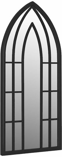 vidaXL Wall Mirror with Black Metallic Frame 100x45cm 1pcs