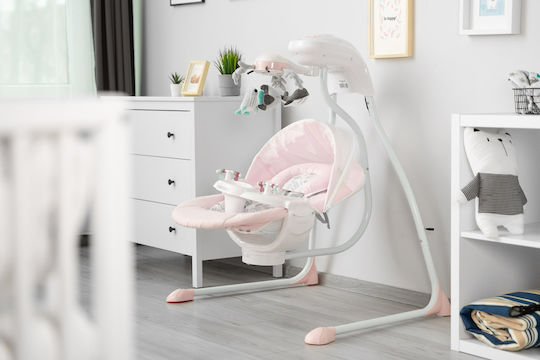 Caretero Elektrisch Baby Relax Schaukel Raffi Pink für Kind bis 12kg