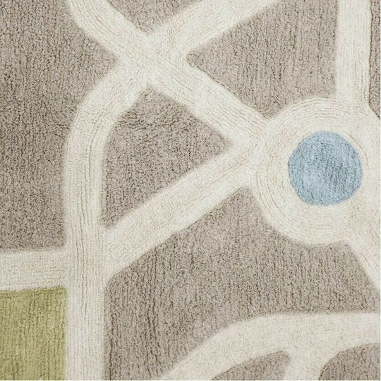 Lorena Canals Eco City Spielmatte Straße Beige 120x170cm
