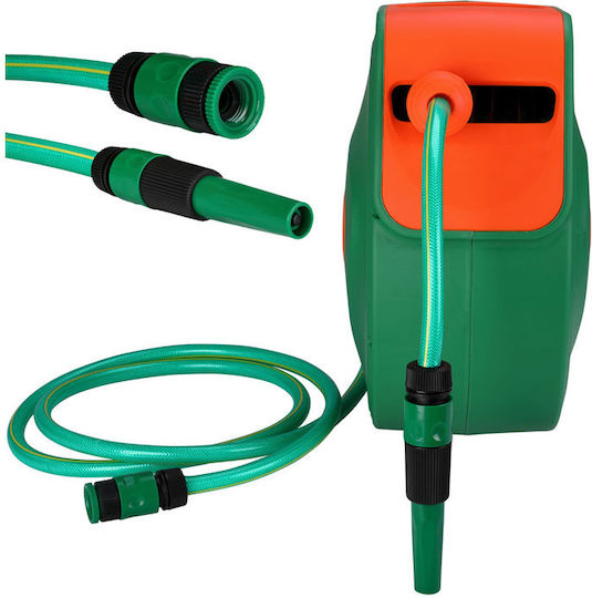 Bakaji Automatic Wall-Mounted Garden Hose Box Set with 20m Hose