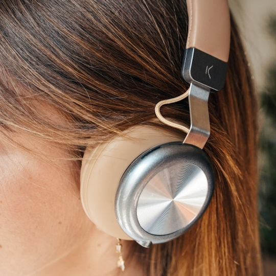 Ksix Retro 2 Wireless / Wired On Ear Headphones with Radio with 10 hours of Operation Brown