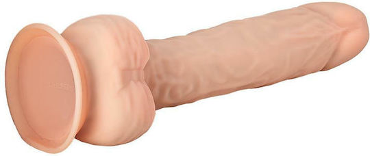 Dream Toys Real Love Dual Density XXL Dildo Ρεαλιστικό Dildo με Όρχεις και Βεντούζα Flesh 38cm