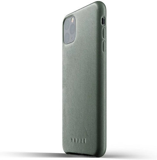 Mujjo Full Leather Back Cover Δερμάτινο 1mm Slate Green (iPhone 11 Pro Max)