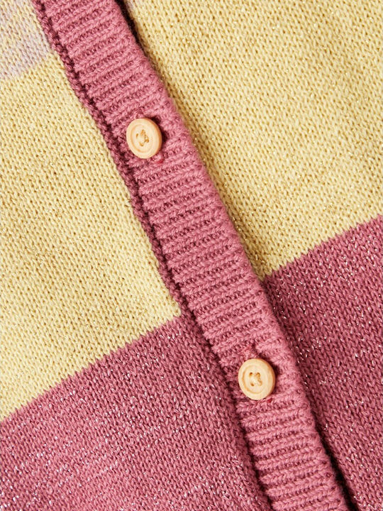 Name It Girls Knitted Cardigan with Buttons Multicolour