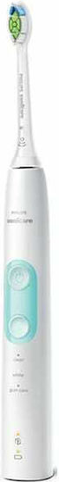 Philips Sonicare ProtectiveClean 5100 Ηλεκτρική Οδοντόβουρτσα με Χρονομετρητή, Αισθητήρα Πίεσης και Θήκη Ταξιδίου Λευκό & Μέντα