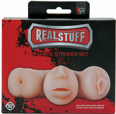 Dream Toys Real Stuff Lifelike 3 In 1 Stroker Set Masturbator mit Vibration