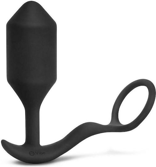 b-Vibe Vibrating Snug & Tug Πρωκτική Σφήνα με Δόνηση XLarge Μαύρη