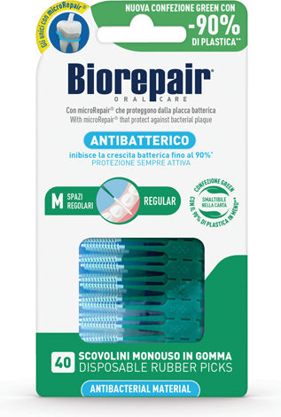 BioRepair Soft Pick Interdental Toothpicks Regular Green 40pcs