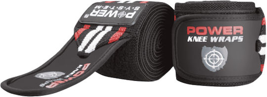 Power System PS-3700 Elastic Knee Wrap Red / Black