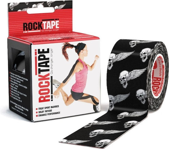 Rocktape Standard Regular Лента за физиотерапия 5см x 5м Skull Black