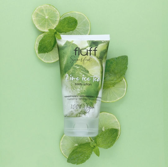 Fluff Lime Ice Tea Moisturizing Lotion Body with Hyaluronic Acid for Dry Skin 150ml