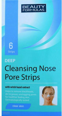 Beauty Formulas Deep Cleansing Nose Pore Strips Face Cleansing Mask 6pcs