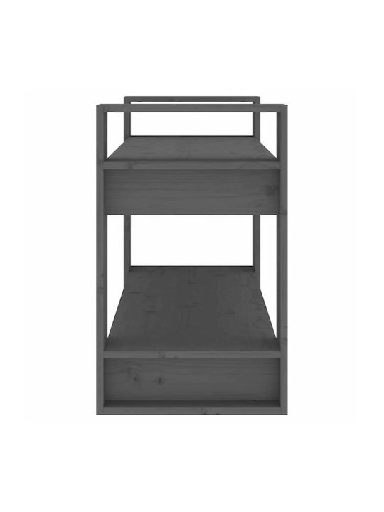 Bibliothek Grau 80x35x56,5cm