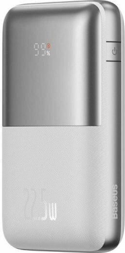 Baseus Bipow Pro Power Bank 20000mAh 22.5W with 2 USB-A Ports and USB-C Port Power Delivery Silver