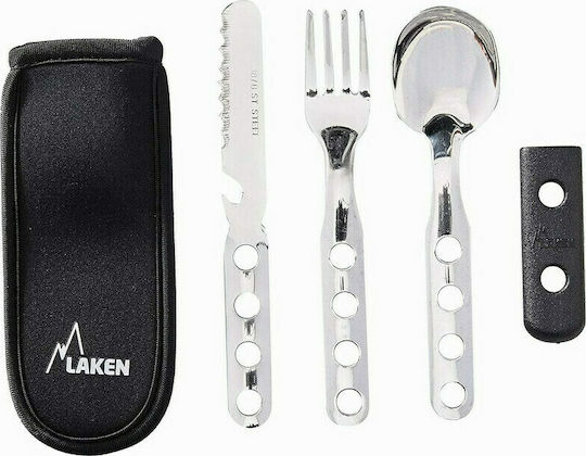 Laken Μαχαιροπίρουνo για Camping Σετ Μαχαιροπίρουνα Ανοξείδωτα 3τμχ