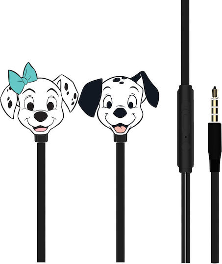 Disney The Dalmatians In-ear Handsfree με Βύσμα 3.5mm Μαύρο