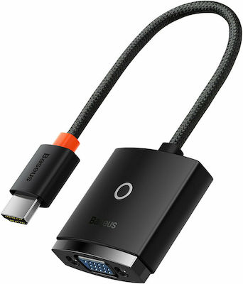 Baseus Lite Series Konverter HDMI männlich zu VGA weiblich Schwarz