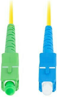 Lanberg Optical Fiber Cable SC/APC-SC/UPC 1m Yellow