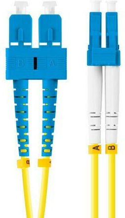 Lanberg Fiber Optic Cable LC/UPC-SC/UPC 1m Yellow 1pcs