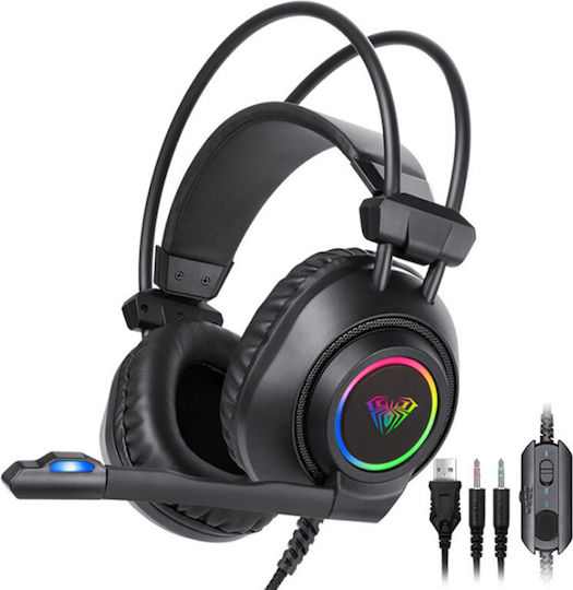 Aula S602 Over Ear Gaming Headset with Connection 3.5mm / USB