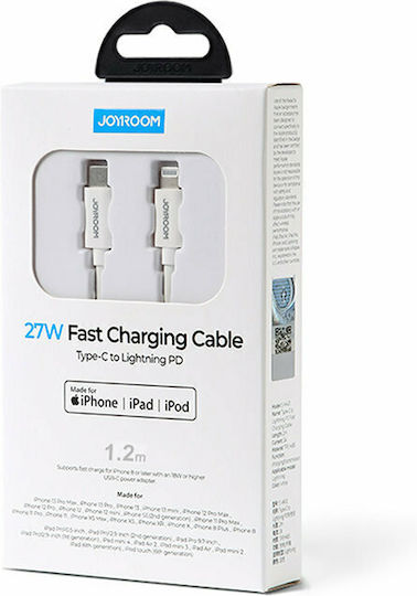 Joyroom S-M430 USB-C to Lightning Cable 27W Λευκό 1.2m
