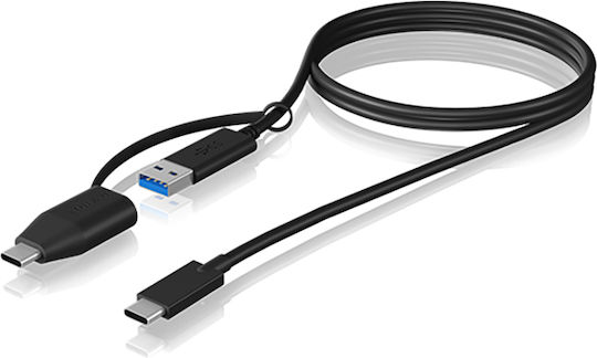 Icy Box Icy Box IB-CB034 USB 3.2 Cable USB-C male - USB-A male / USB-C male Black 1m (60837)